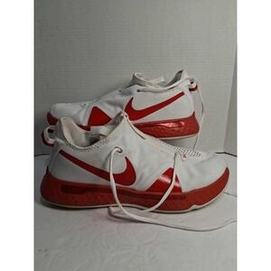 Nike PG 4 Paul George White Red Basketball‎ Shoes CD2241 100 Men's Size 10